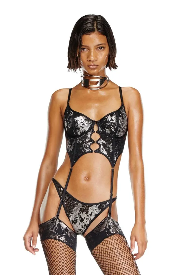 MenWomen Diesel Savage X Fenty FISHNETBUSTIER Blacksilver