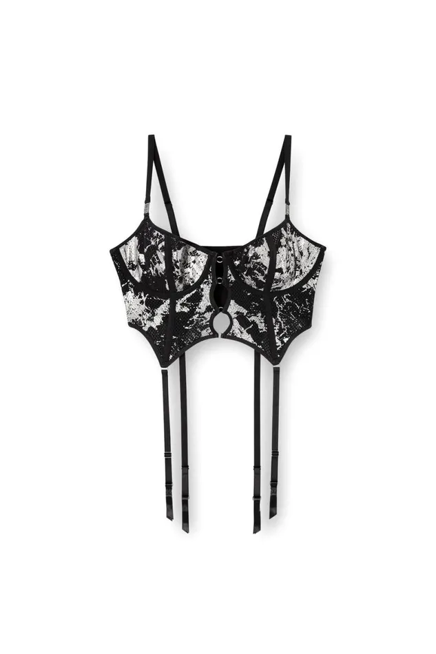 MenWomen Diesel Savage X Fenty FISHNETBUSTIER Blacksilver