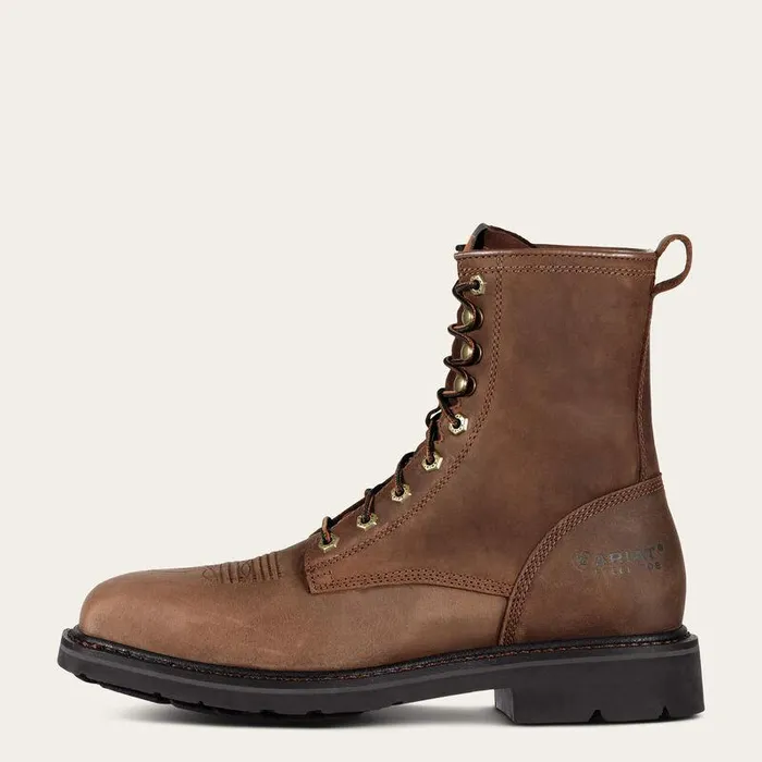 Men Work Boots Ariat Cascade 8quot Wide Square Toe Steel Toe Work Boot Alamo Brown Men Work Boots Ariat Cascade 8quot Wide Square Toe Steel Toe Work Boot Alamo Brown