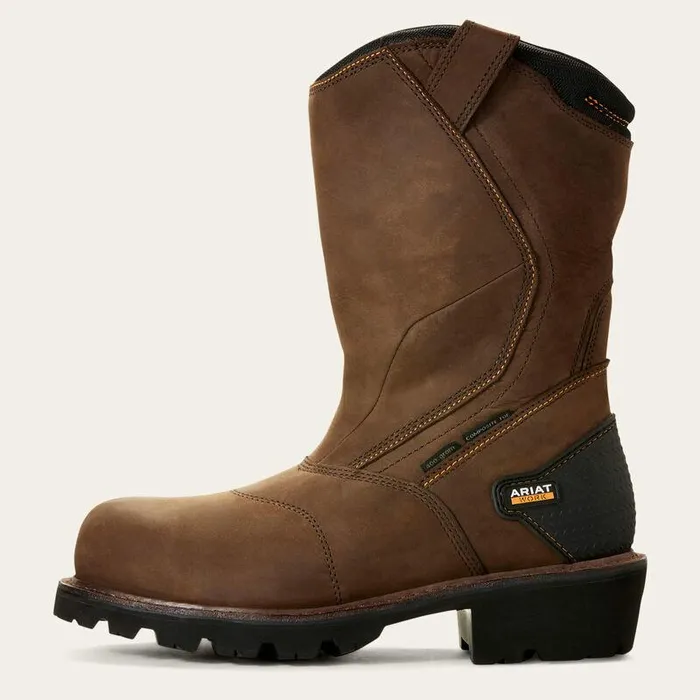 Men Work Boots Ariat Powerline 400G Waterproof 400g Composite Toe Work Boot Oily Distressed Brown Men Work Boots Ariat Powerline 400G Waterproof 400g Composite Toe Work Boot Oily Distressed Brown