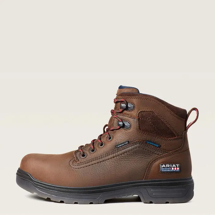Men Work Boots Ariat Turbo 6quot USA Assembled Waterproof Carbon Toe Work Boot Rich Brown Men Work Boots Ariat Turbo 6quot USA Assembled Waterproof Carbon Toe Work Boot Rich Brown