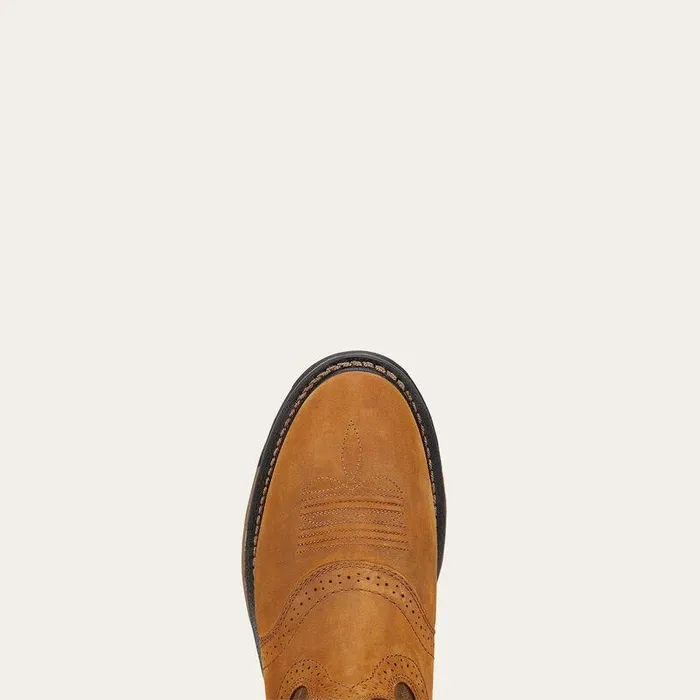 Men Work Boots Ariat WorkHog Pullon Work Boot Aged Bark Men Work Boots Ariat WorkHog Pullon Work Boot Aged Bark