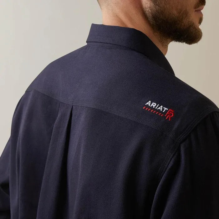 Men Workwear Ariat FR Air Inherent Work Shirt Navy Heather Men Workwear Ariat FR Air Inherent Work Shirt Navy Heather