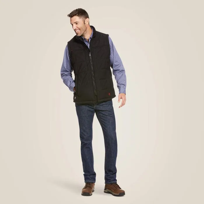 Men Workwear Ariat FR Crius Insulated Vest Black