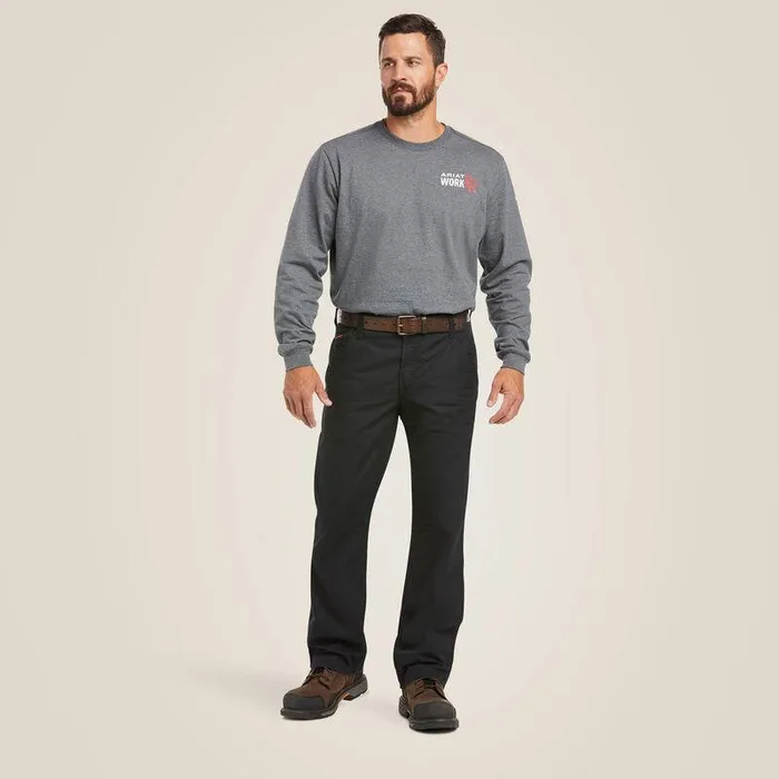 Men Workwear Ariat FR M4 Relaxed Workhorse Boot Cut Pant Black Men Workwear Ariat FR M4 Relaxed Workhorse Boot Cut Pant Black