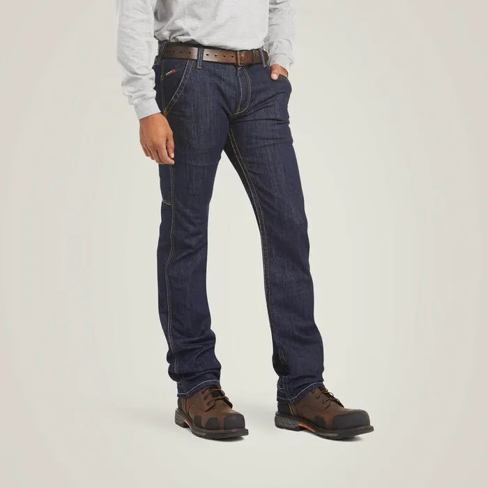 Men Workwear Ariat FR M7 Slim DuraStretch Workhorse Stackable Straight Leg Jean Rinse
