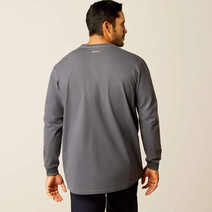 Men Workwear Ariat FR Pima TShirt Charcoal Grey