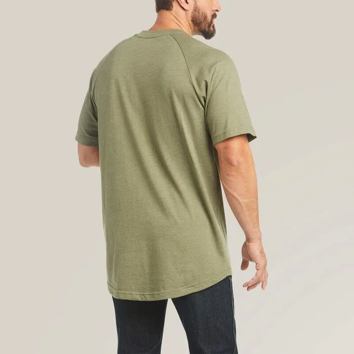 Men Workwear Ariat Rebar Cotton Strong TShirt Sageheather Men Workwear Ariat Rebar Cotton Strong TShirt Sageheather