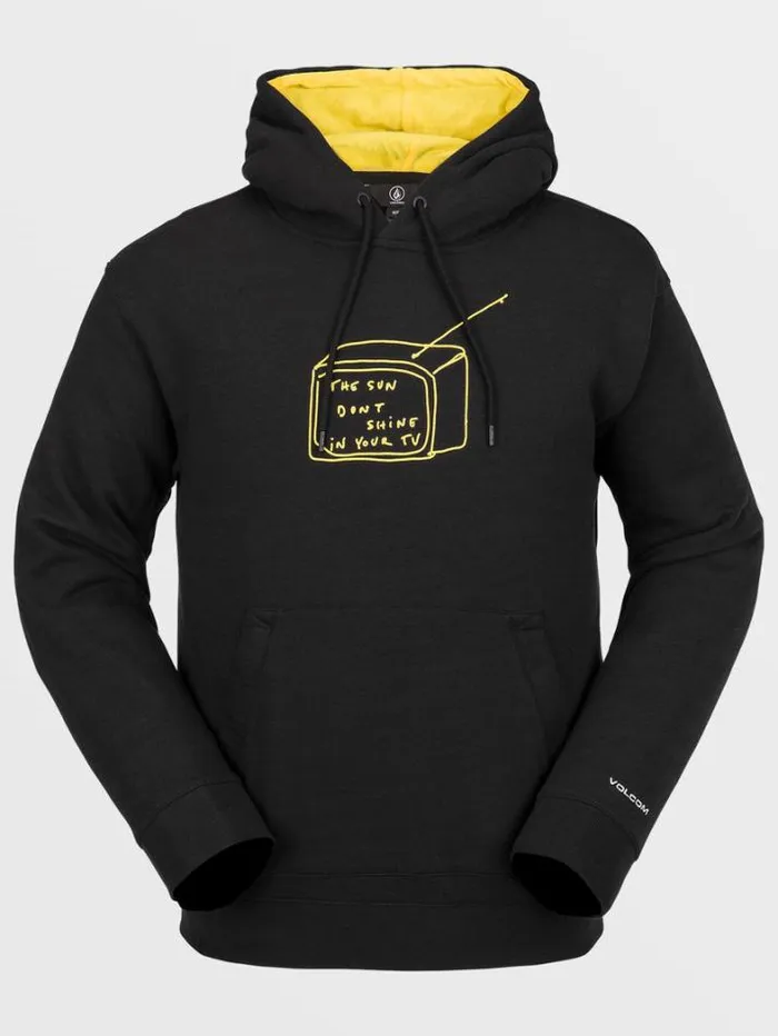 Mens Hoodies and Sweatshirts Volcom DI Fleece Pullover 8211 Black