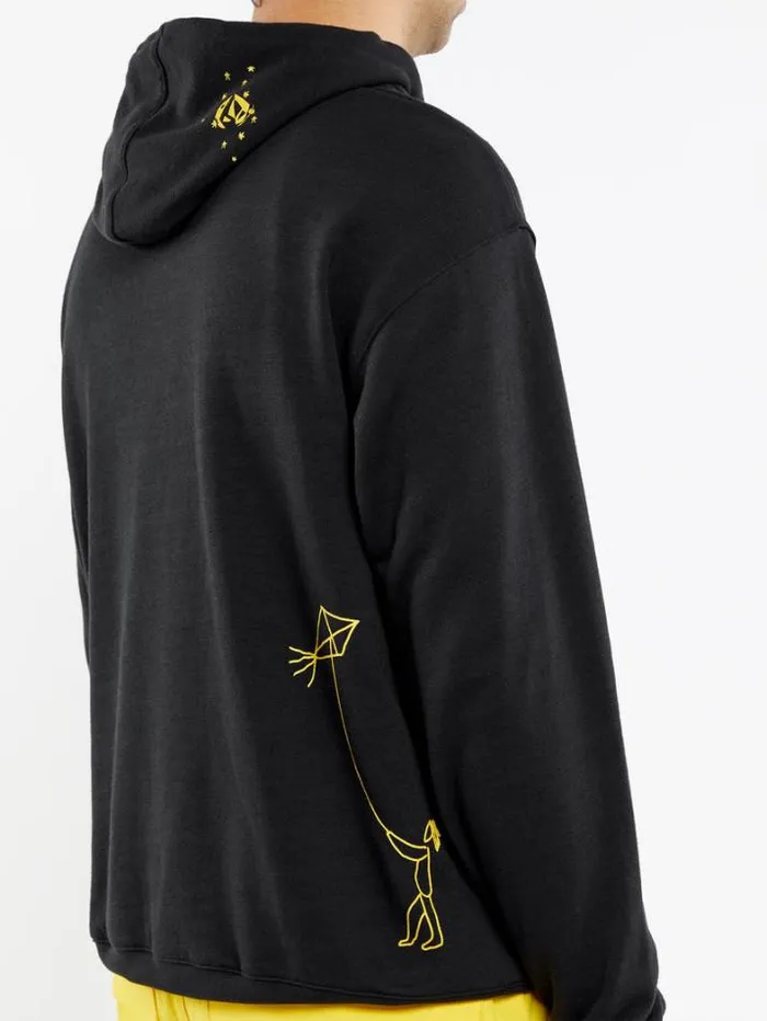 Mens Hoodies and Sweatshirts Volcom DI Fleece Pullover 8211 Black