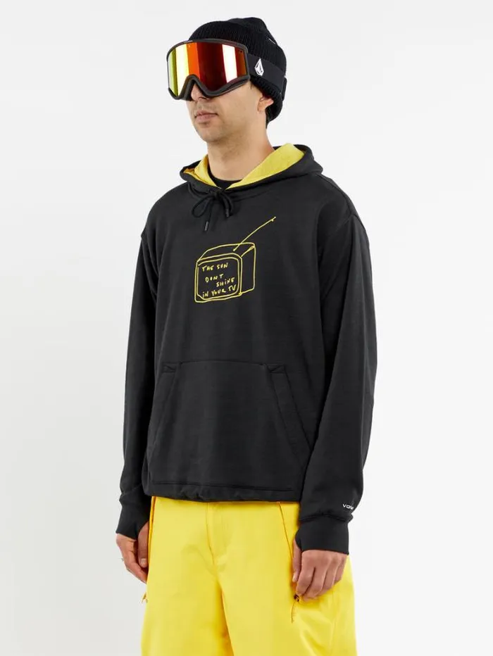Mens Hoodies and Sweatshirts Volcom DI Fleece Pullover 8211 Black
