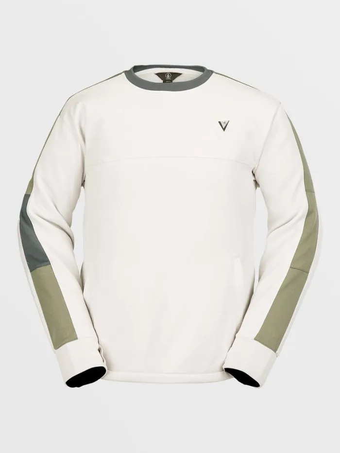 Mens Hoodies and Sweatshirts Volcom Hydro Riding Crew Pullover 8211 Ice
