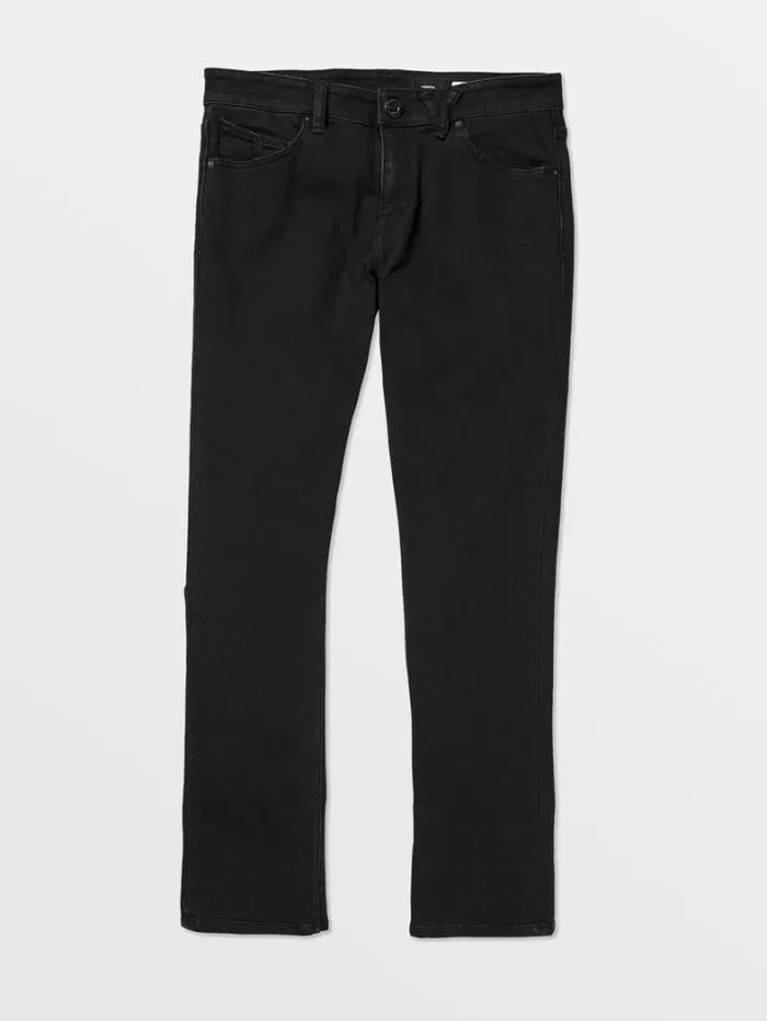 Mens Jeans Volcom Vorta Slim Fit Jeans 8211 Black Out