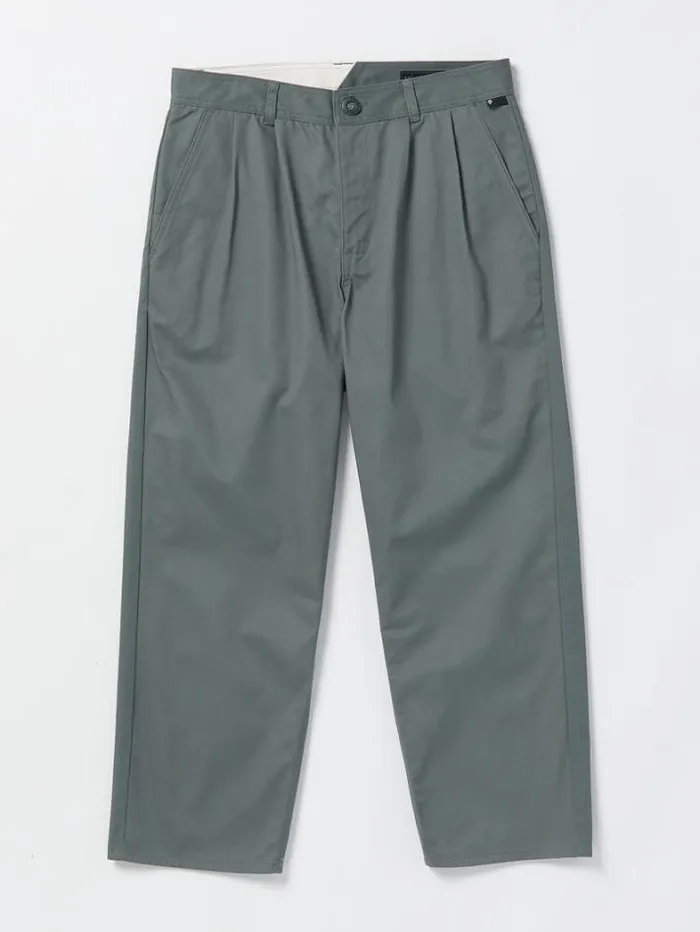 Mens Pants Volcom Briqlayer Pleat Pants 8211 Dark Slate