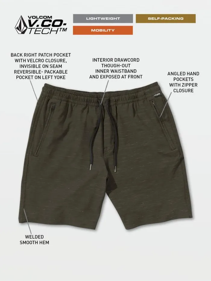 Mens Shorts Volcom Wrecpack Hybrid Shorts 8211 Black