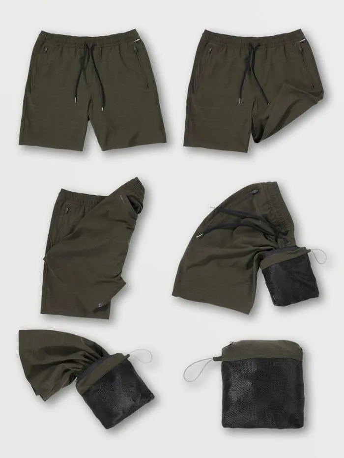 Mens Shorts Volcom Wrecpack Hybrid Shorts 8211 Black