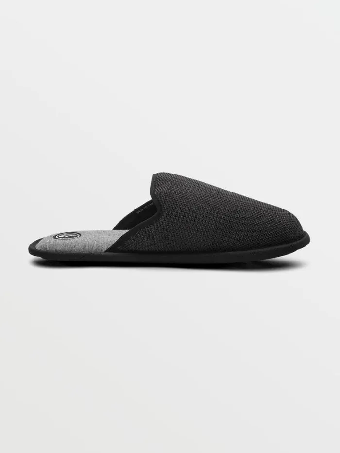 Mens Slippers Volcom Stoney Motel Slip Sandals 8211 Black Grey