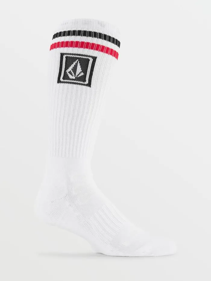 Mens Socks Volcom Ramp Stone Skate Socks 8211 White