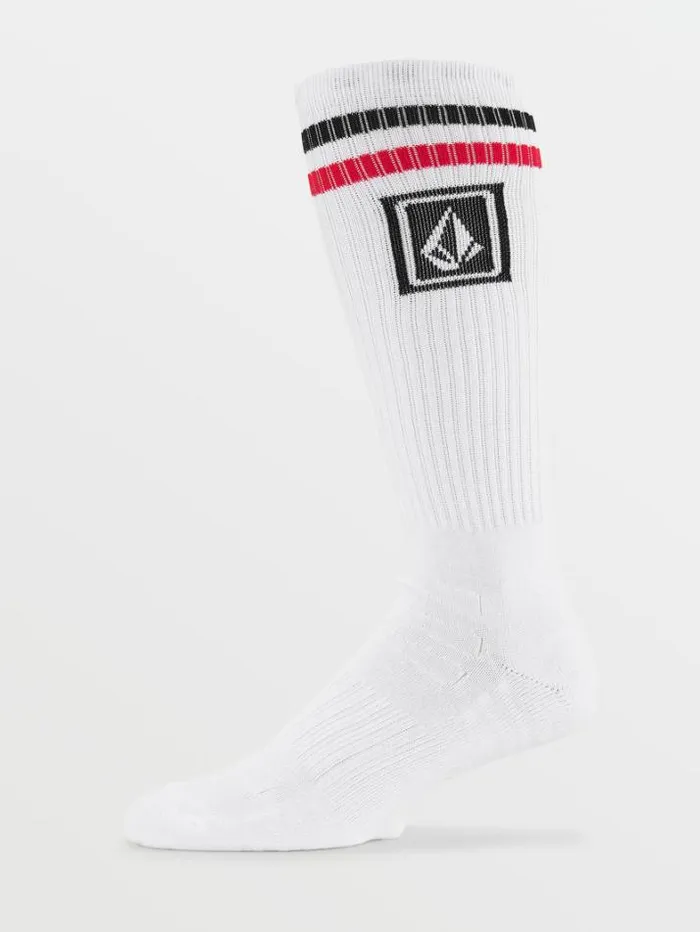 Mens Socks Volcom Ramp Stone Skate Socks 8211 White