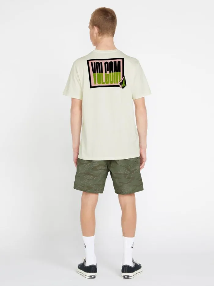 Mens TShirts and Tanks Volcom Curbwax Short Sleeve Tee 8211 Off White