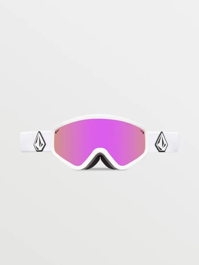 MensWomensKids Accessories Volcom Attunga Goggle 8211 Matte White Pink Chrome