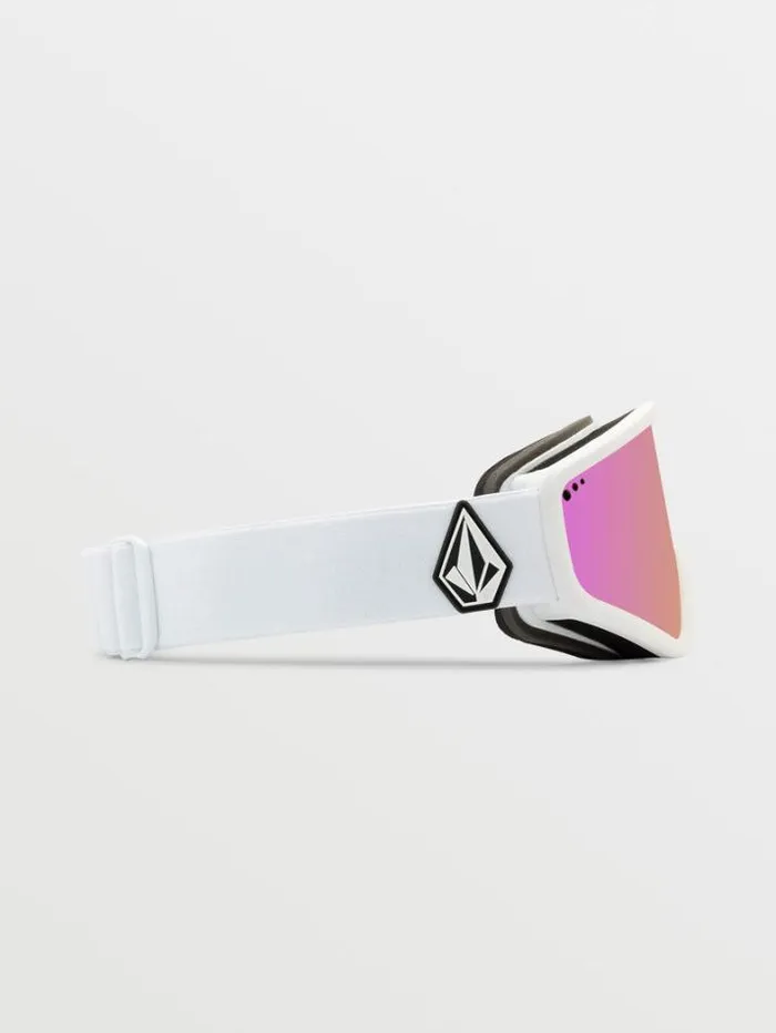 MensWomensKids Accessories Volcom Attunga Goggle 8211 Matte White Pink Chrome