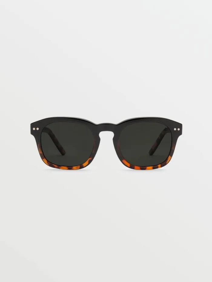 MensWomens Sunglasses Volcom Earth Tripper Sunglasses 8211 Gloss DarksideGray Polar
