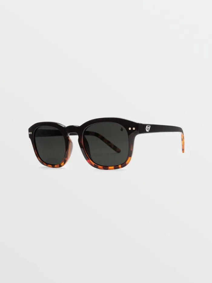 MensWomens Sunglasses Volcom Earth Tripper Sunglasses 8211 Gloss DarksideGray Polar