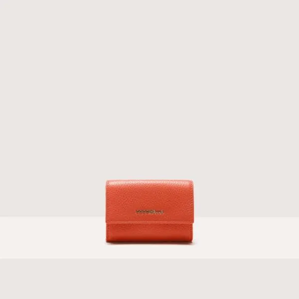 Metallic Soft Grenadine Red Women Coccinelle Wallets and Small Leather Goods