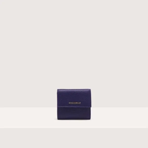 Metallic Soft Royal Blue Women Coccinelle Wallets and Small Leather Goods