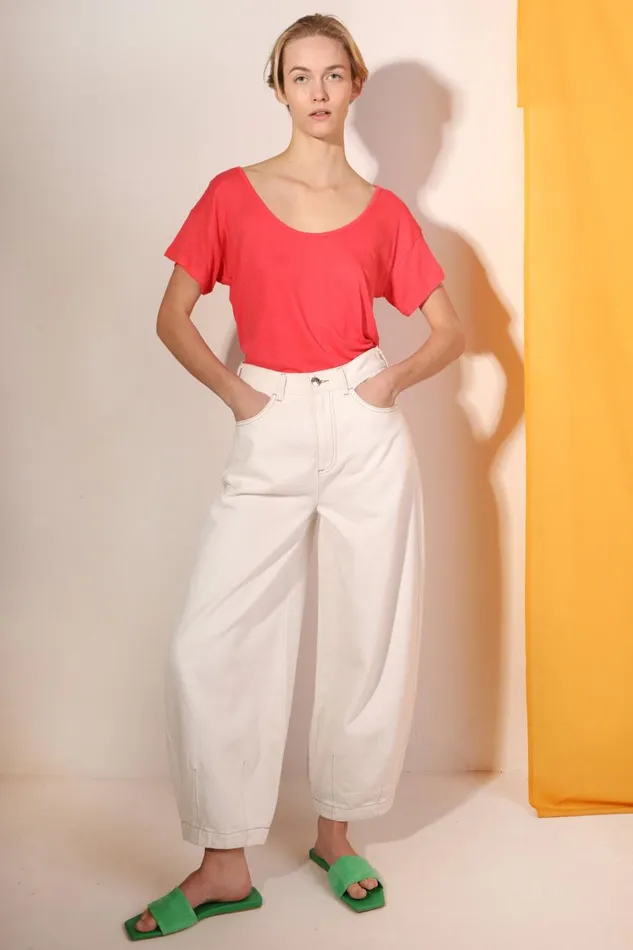 Miguel Jean Ecru Womens LF Markey Trousers