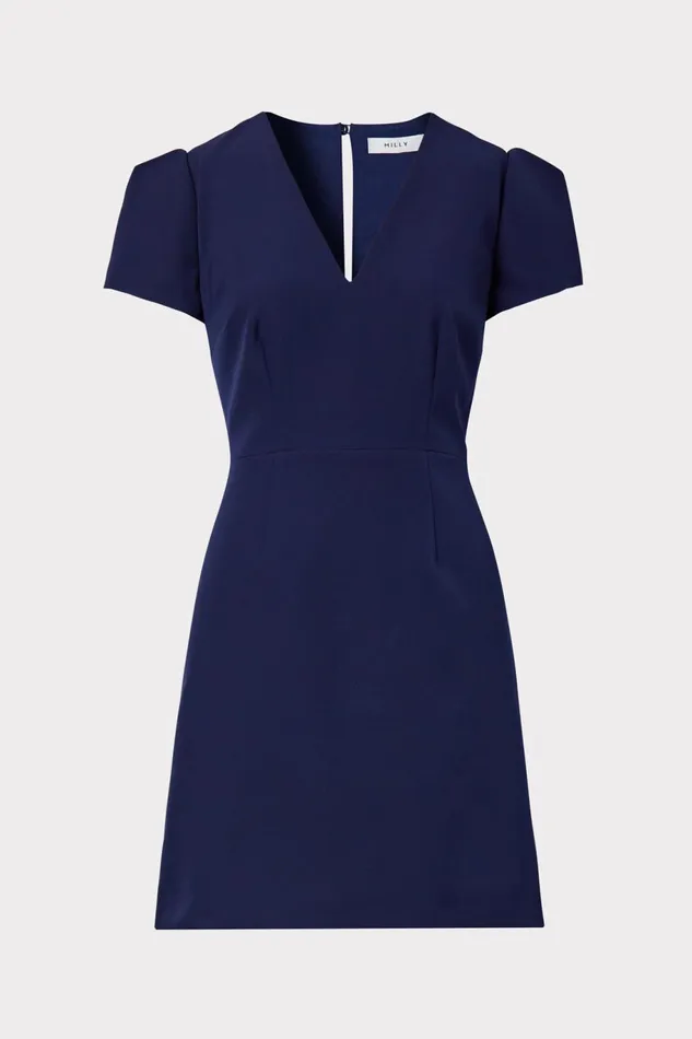 Milly Cady Atalie Dress Navy Women Dresses