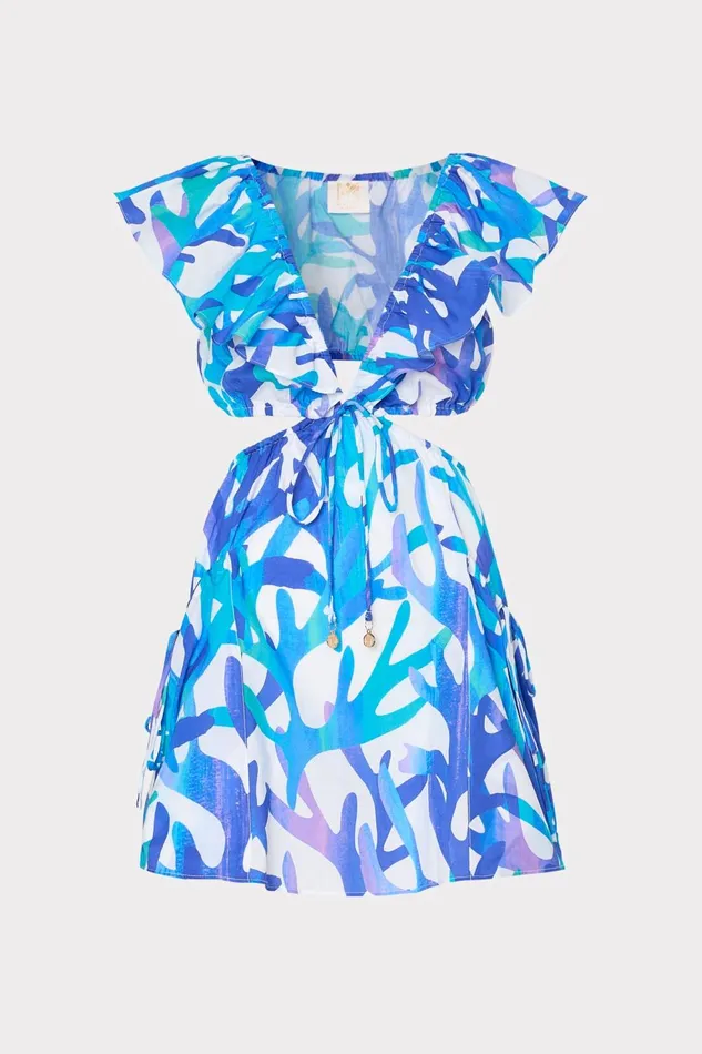 Milly Delilah Under The Sea CoverUp Dress Blue Multi Women CoverUps