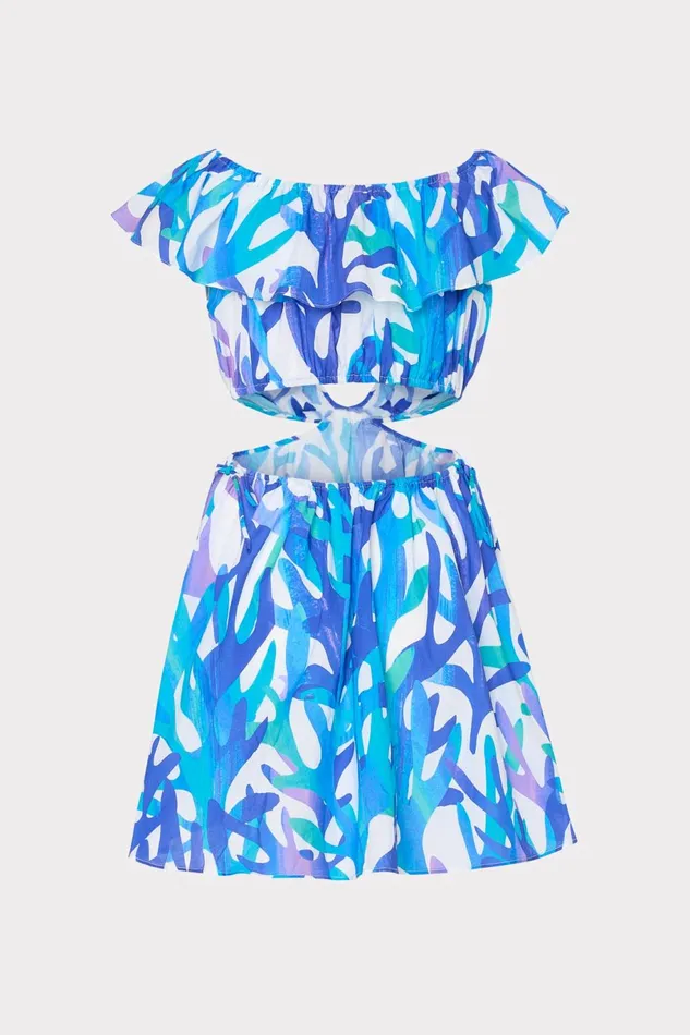 Milly Delilah Under The Sea CoverUp Dress Blue Multi Women CoverUps