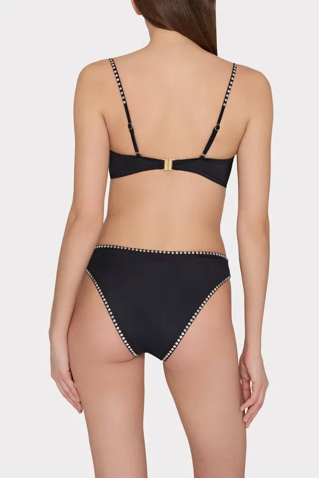Milly Heat Set Embellishment Bikini Bottom Black Women Bikinis Milly Heat Set Embellishment Bikini Bottom Black Women Bikinis