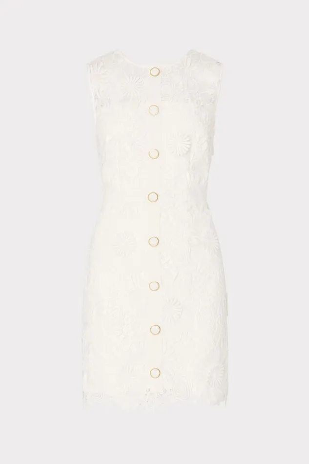 Milly Judy Lace Mini Dress White Women Dresses