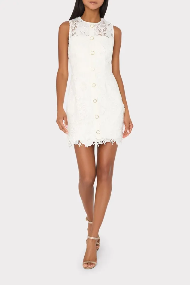 Milly Judy Lace Mini Dress White Women Dresses Milly Judy Lace Mini Dress White Women Dresses