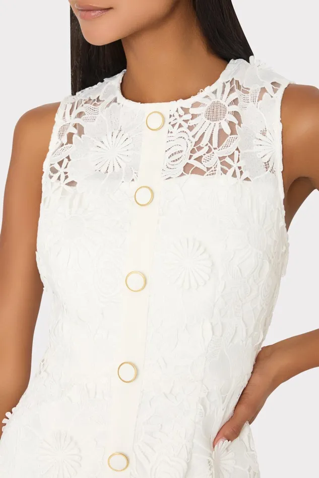 Milly Judy Lace Mini Dress White Women Dresses Milly Judy Lace Mini Dress White Women Dresses