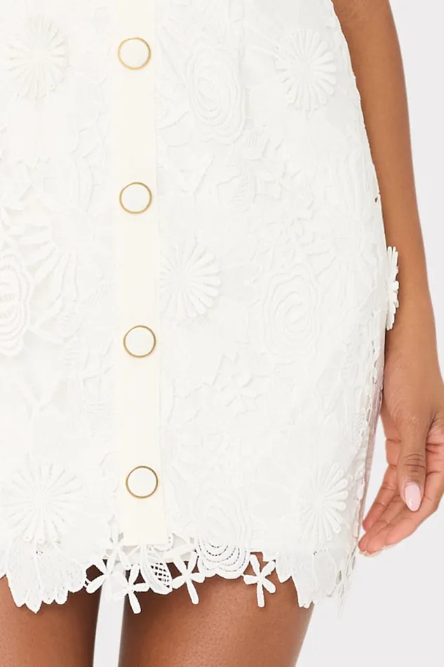Milly Judy Lace Mini Dress White Women Dresses Milly Judy Lace Mini Dress White Women Dresses