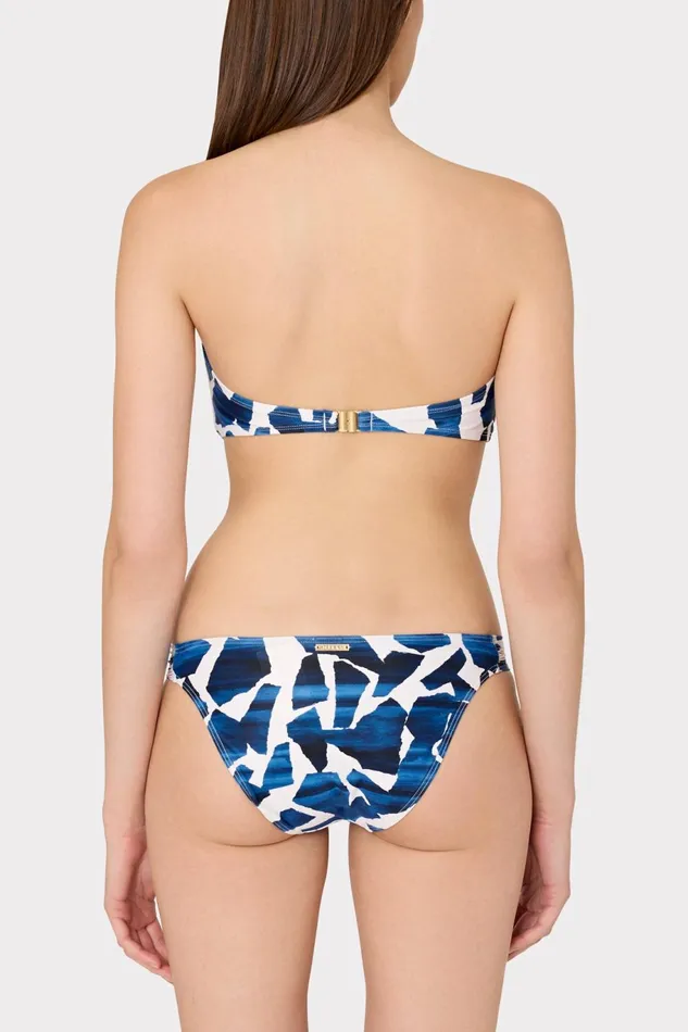 Milly Ocean Puzzle Bandeau Top Navy Multi Women Swim and Coverups