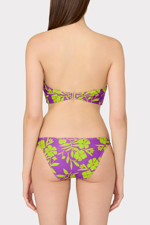 Milly Olivia Marigold Aroma Draped Bandeau Top Purple Multi Women Swim and Coverups Milly Olivia Marigold Aroma Draped Bandeau Top Purple Multi Women Swim and Coverups