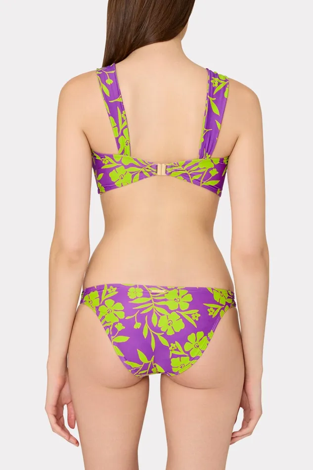 Milly Olivia Marigold Aroma Draped Bandeau Top Purple Multi Women Swim and Coverups Milly Olivia Marigold Aroma Draped Bandeau Top Purple Multi Women Swim and Coverups