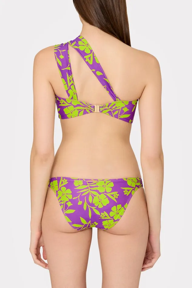 Milly Olivia Marigold Aroma Draped Bandeau Top Purple Multi Women Swim and Coverups Milly Olivia Marigold Aroma Draped Bandeau Top Purple Multi Women Swim and Coverups