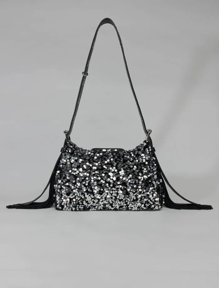 Mini Bags Women Maje Sequin Mini Miss M Bag Black