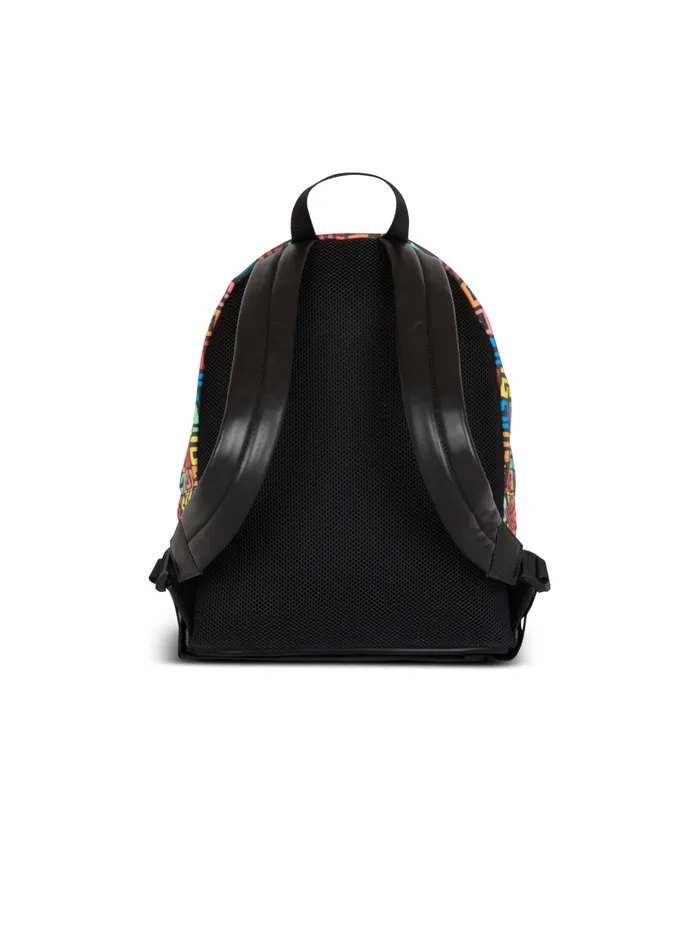 Multicoloured PB Labyrinth Canvas Backpack Black Men Balmain Bags And Backpacks
