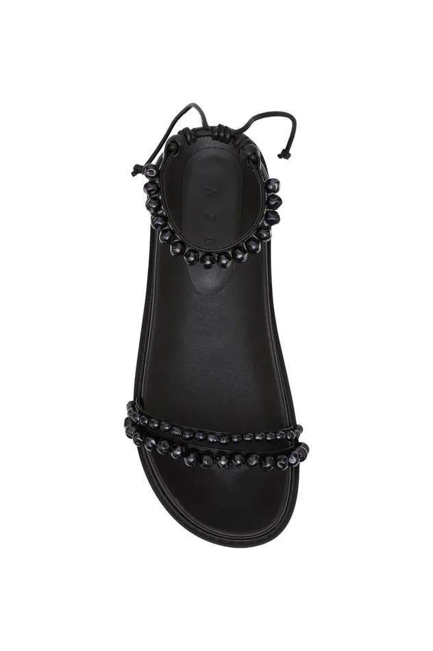 Neo Pearl Platform Sandal Black Women Aje Shoes