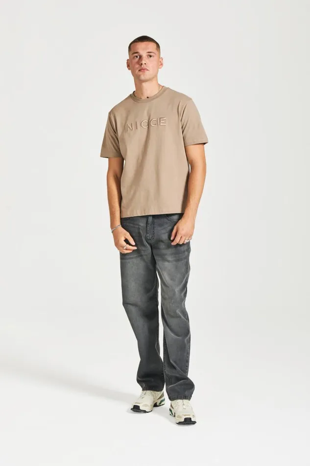 NICCE TShirts Mens NICCE Mercury Short Sleeve TShirt Taupe