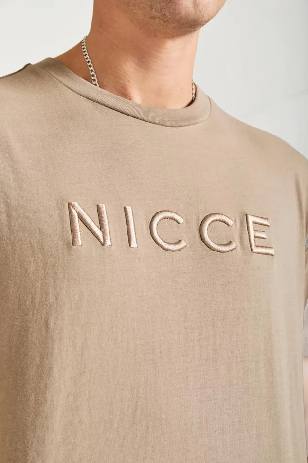 NICCE TShirts Mens NICCE Mercury Short Sleeve TShirt Taupe