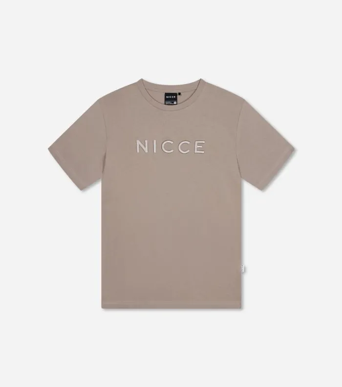 NICCE TShirts Mens NICCE Mercury Short Sleeve TShirt Taupe
