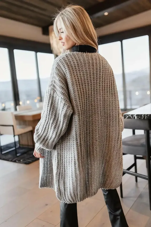 Palmer Long Cardigan In Grey Grey Women Bohme Outerwear